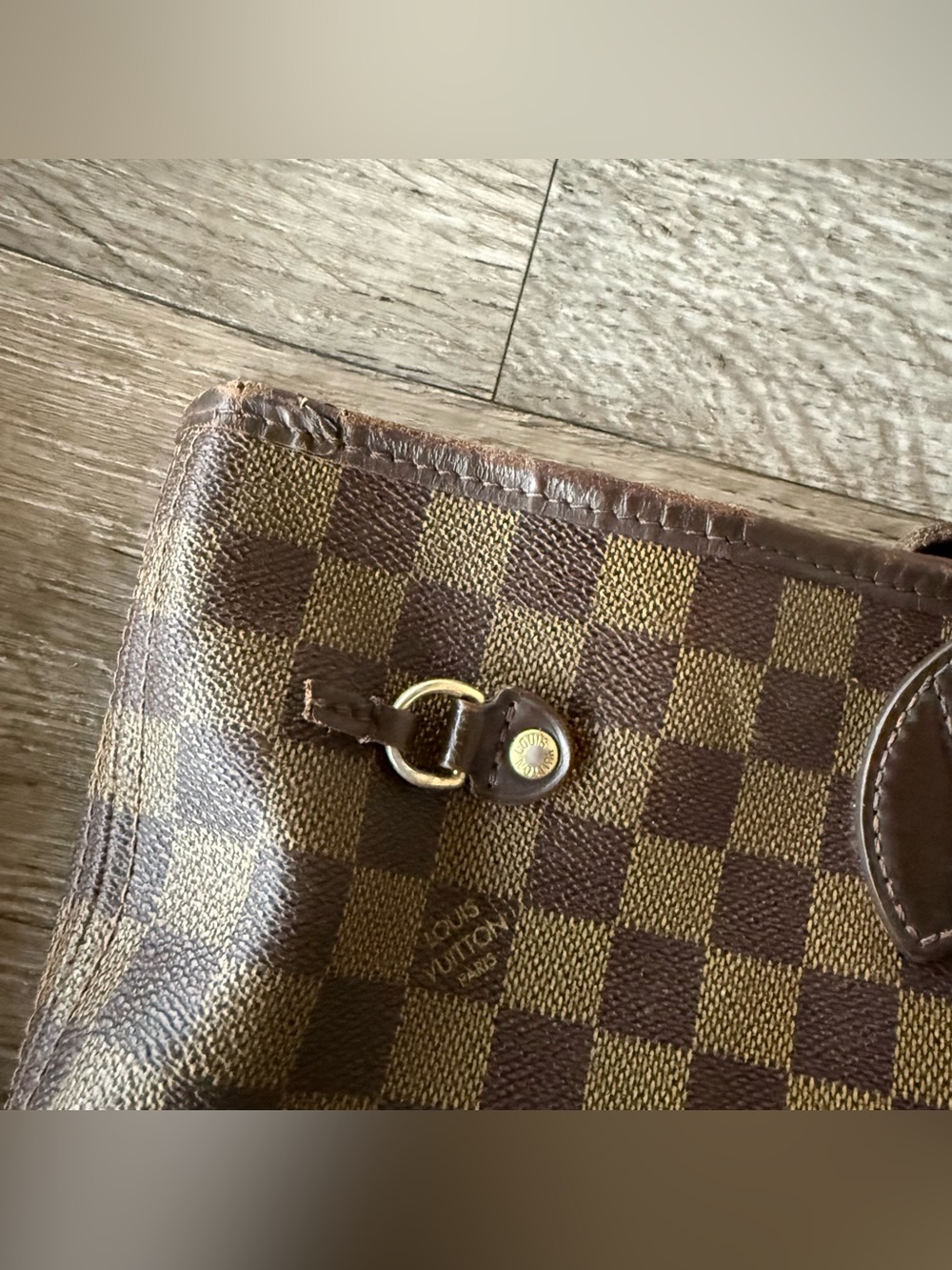 Authentic LV Damier MM Neverfull Dark Brown Monogram FLAWED - Picture 15 of 15